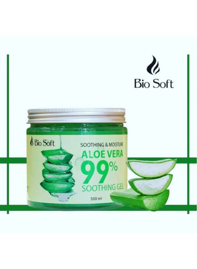 Biosoft Aloe Vera Gel for Skin 500ml - Image 2